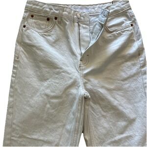 Topshop Jeans Women's TALL Off White Mom High Rise Denim‎ Ladies 28 Cotton